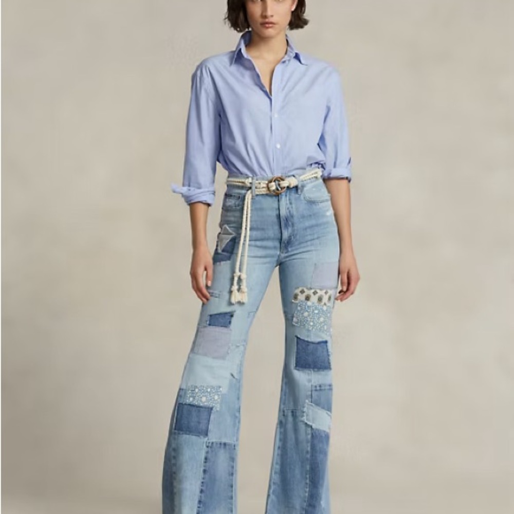 Ralph Lauren Patchwork Flare Jeans